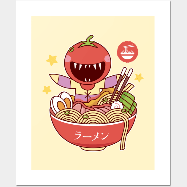 Rogue Tomato Ramen Wall Art by Lagelantee